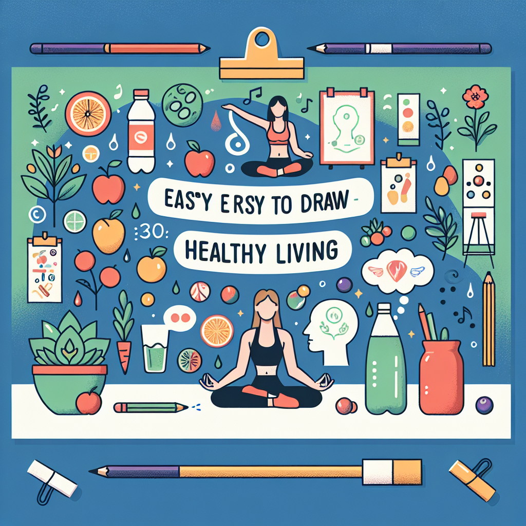 Poster Kreatif Gaya Hidup Sehat yang Mudah Digambar untuk Inspirasi